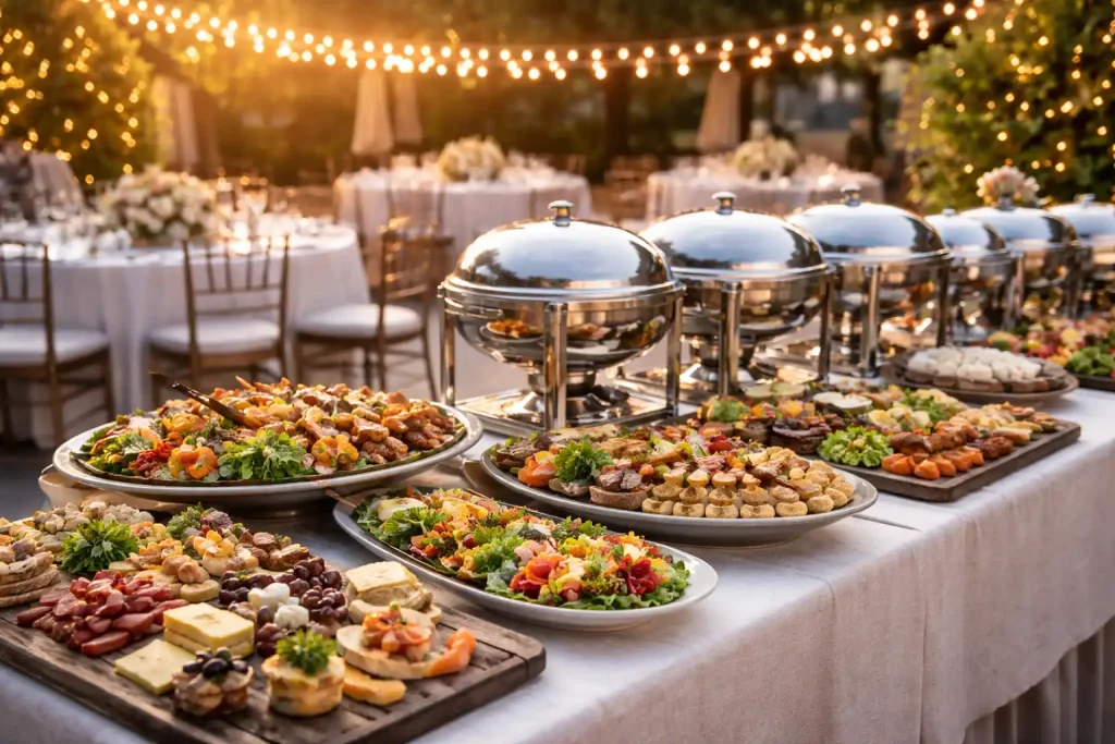 קייטרינג איכותי לאירוע חוץ בעיצוב אלגנטי ומוקפד